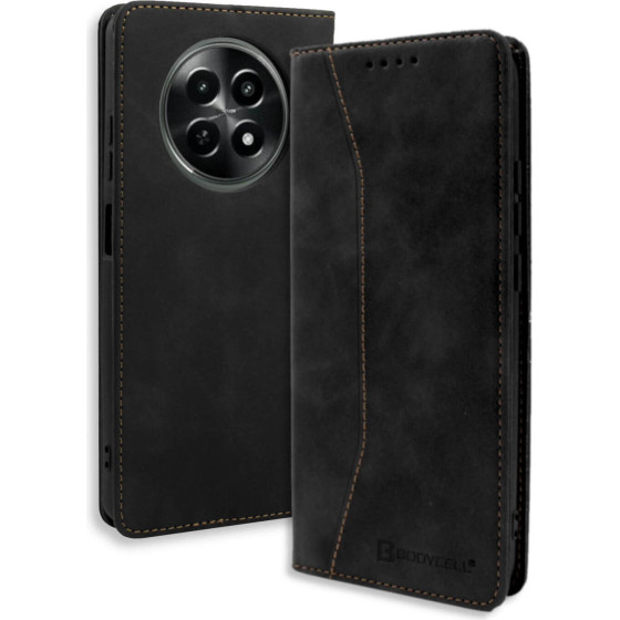 Bodycell Book Case Pu Leather Realme 12 5G/12X 5G Black - (BB-00108)
