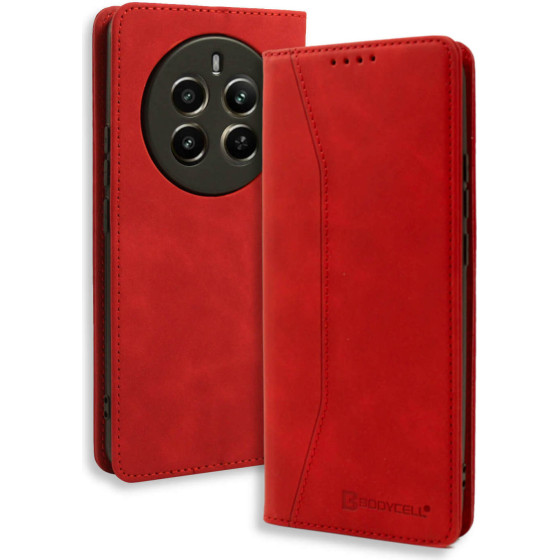 Bodycell Book Case Pu Leather Realme 12 4G/12 Plus 5G Red - (BB-00113)