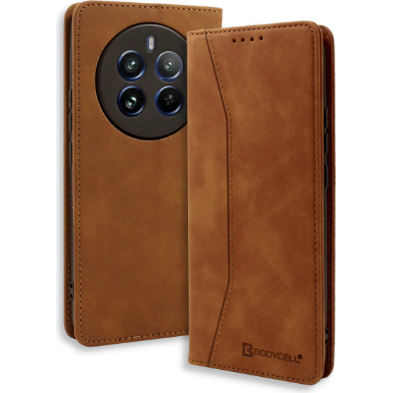 Bodycell Book Case Pu Leather Realme 12 Pro/12 Pro Plus 5G Brown - (BB-00049)
