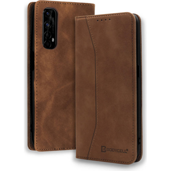 Bodycell Book Case Pu Leather Realme 7 4G Brown - (04-00687)