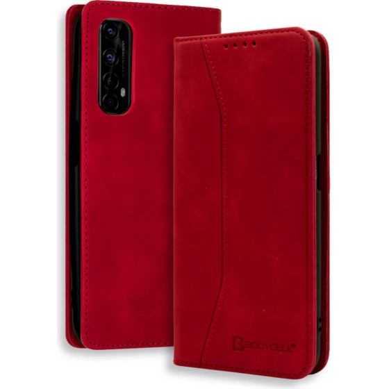 Bodycell Book Case Pu Leather Realme 7 4G Red - (04-00688)
