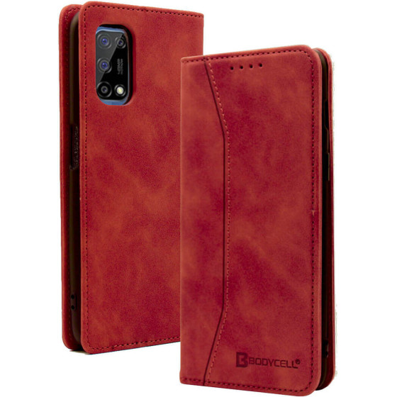 Bodycell Book Case Pu Leather Realme 7 5G Red - (04-00961)