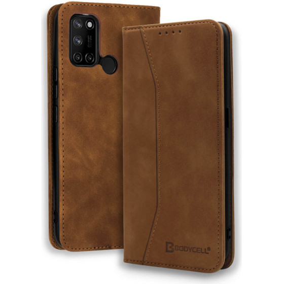 Bodycell Book Case Pu Leather Realme 7i Brown - (04-00693)