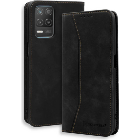 Bodycell Book Case Pu Leather Realme 8 5G Black - (04-00851)