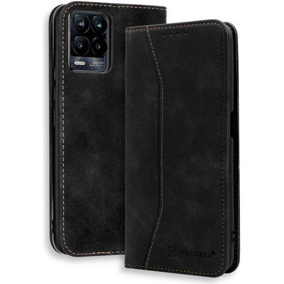 Bodycell Book Case Pu Leather Realme 8/8 Pro Black - (04-00695)