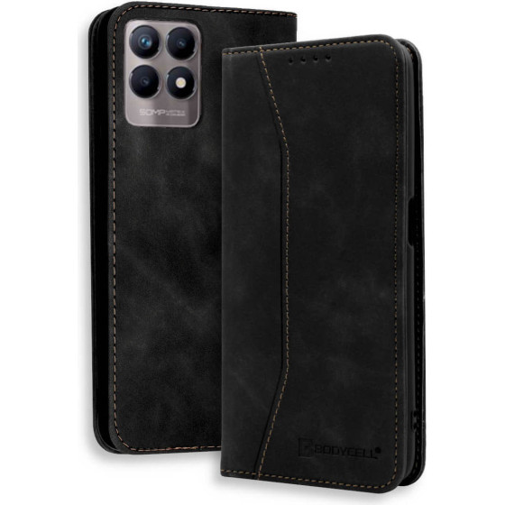 Bodycell Book Case Pu Leather Realme 8i Black - (04-00861)