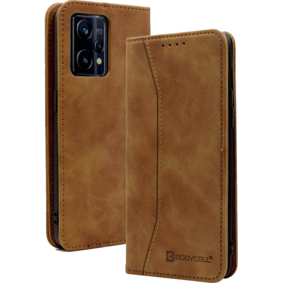 Bodycell Book Case Pu Leather Realme 9 4G/9 Pro Plus 5G Brown - (04-00556)