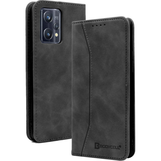 Bodycell Book Case Pu Leather Realme 9 4G/9 Pro Plus 5G Black - (04-00510)