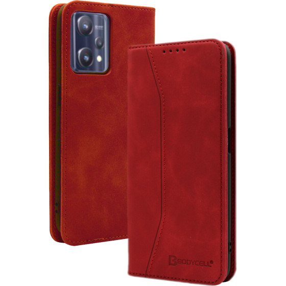 Bodycell Book Case Pu Leather Realme 9 5G/9 Pro 5G Red - (04-00466)