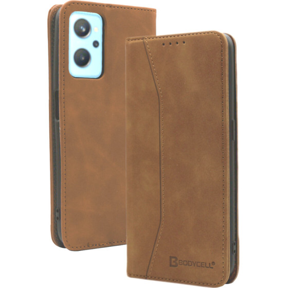 Bodycell Book Case Pu Leather Realme 9i Brown - (04-00666)