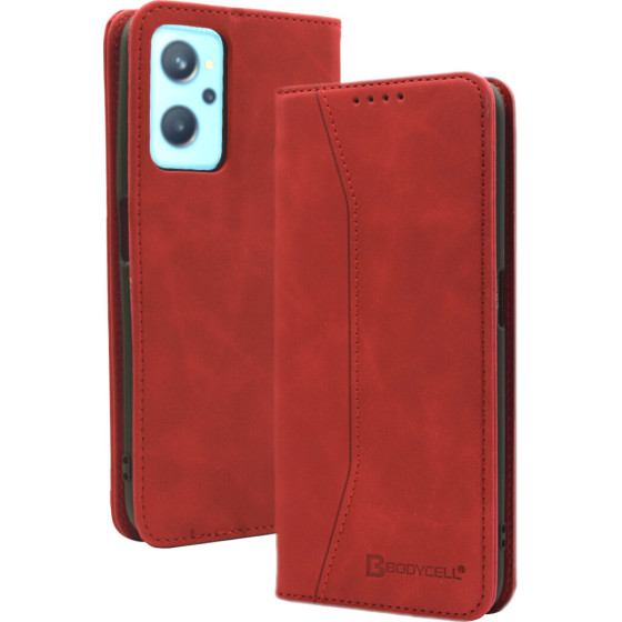 Bodycell Book Case Pu Leather Realme 9i Red - (04-00892)