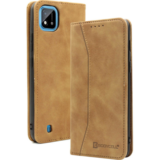 Bodycell Book Case Pu Leather Realme C11 2021 Brown - (04-00406)