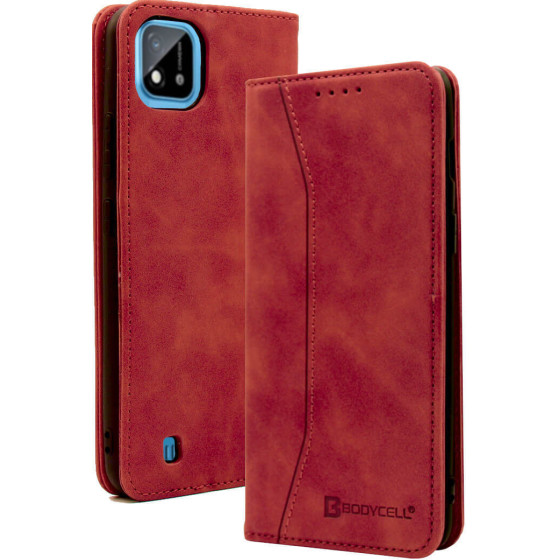 Bodycell Book Case Pu Leather Realme C11 2021 Red - (04-00405)