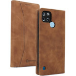 Bodycell Book Case Pu Leather Realme C21Y/C25Y Brown - (04-00240)