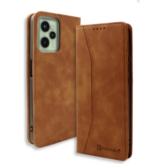 Bodycell Book Case Pu Leather Realme C35 Brown - (04-01058)