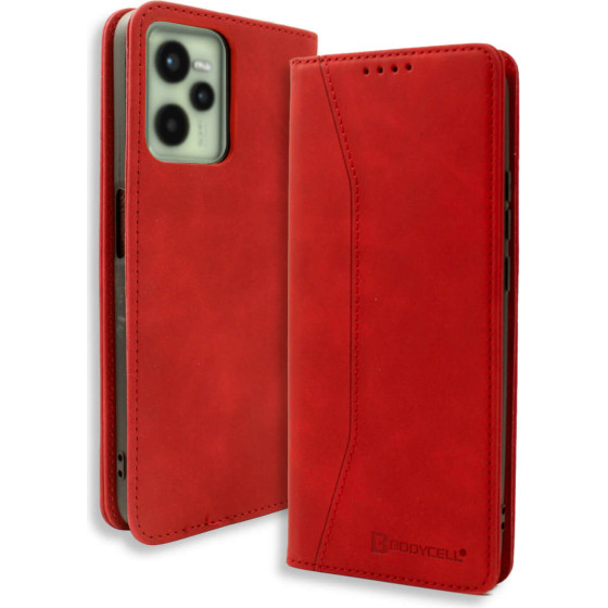 Bodycell Book Case Pu Leather Realme C35 Red - (04-01059)