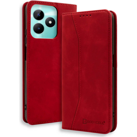 Bodycell Book Case Pu Leather Realme C51/Note 50 Red - (04-01204)