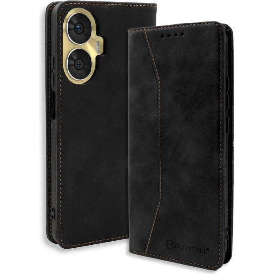 Bodycell Book Case Pu Leather Realme C55 Black - (04-01137)