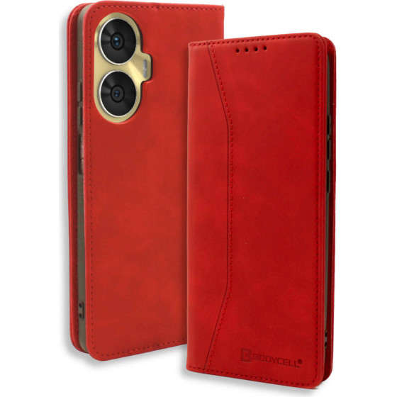 Bodycell Book Case Pu Leather Realme C55 Red - (04-01139)