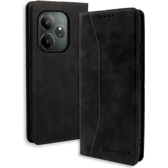 Bodycell Book Case Pu Leather Realme GT 6 5G/GT 6T 5G Black - (BB-00129)