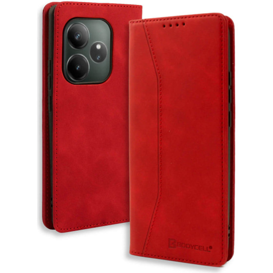 Bodycell Book Case Pu Leather Realme GT 6 5G/GT 6T 5G Red - (BB-00131)