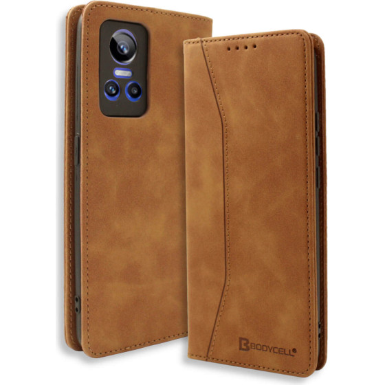 Bodycell Book Case Pu Leather Realme GT Neo 3 5G Brown - (04-01064)