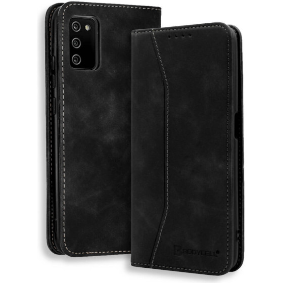 Bodycell Book Case Pu Leather Samsung A02s Black - (04-00634)