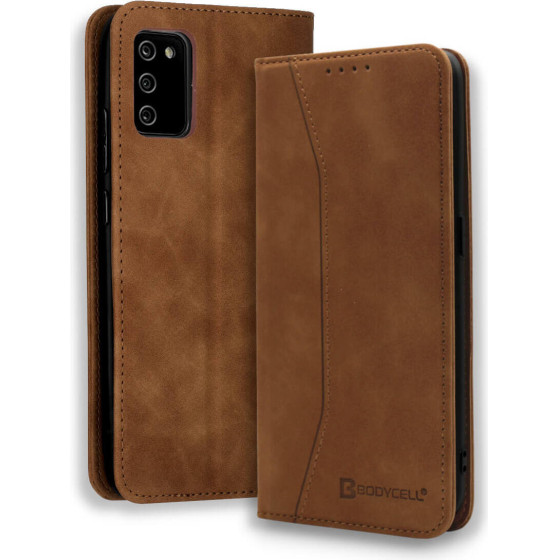 Bodycell Book Case Pu Leather Samsung A02s Brown - (04-00635)