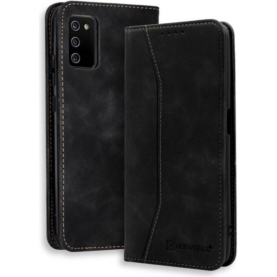 Bodycell Book Case Pu Leather Samsung A03s Black - (04-00854)