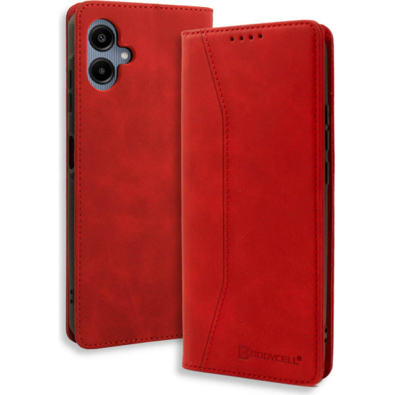 Bodycell Book Case Pu Leather Samsung A06 Red - (BB-00134)