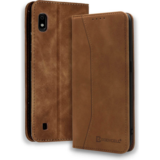 Bodycell Book Case Pu Leather Samsung A10/M10 Brown - (04-00289)