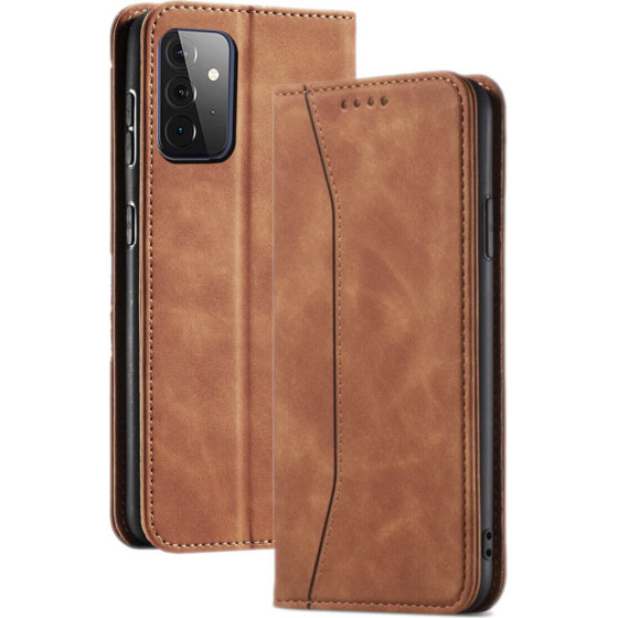 Bodycell Book Case Pu Leather Samsung A13 4G Brown - (04-00897)