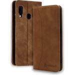 Bodycell Book Case Pu Leather Samsung A20E Brown - (04-00294)