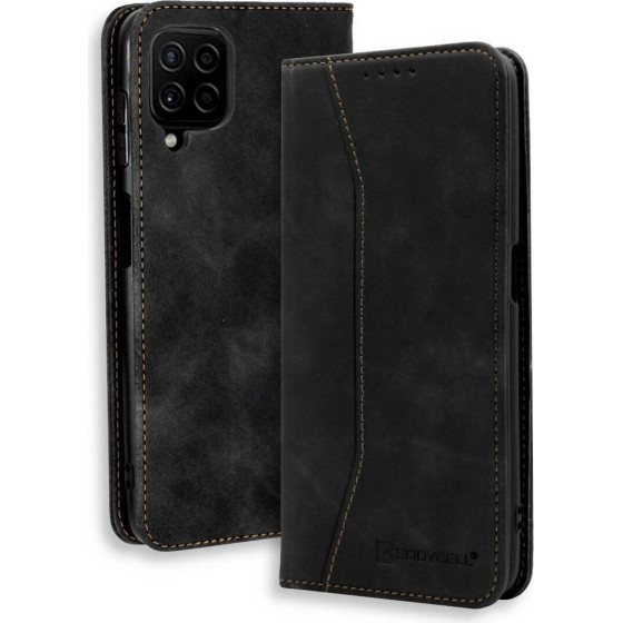 Bodycell Book Case Pu Leather Samsung A22 4G Black - (04-00817)