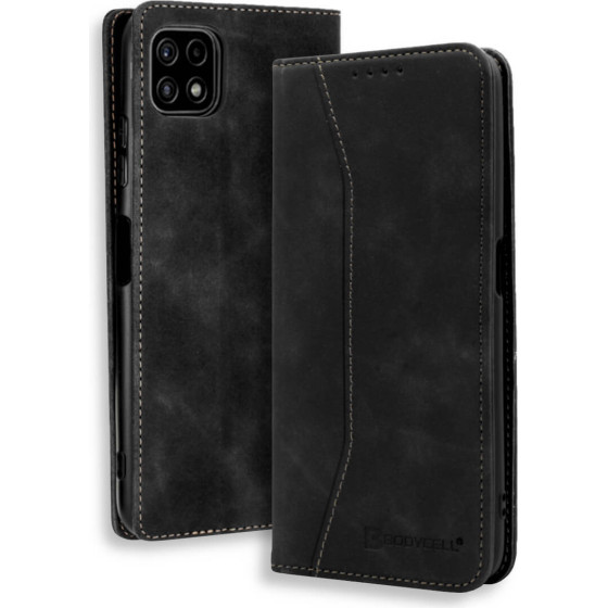 Bodycell Book Case Pu Leather Samsung A22 5G Black - (04-00820)