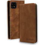 Bodycell Book Case Pu Leather Samsung A22 5G Brown - (04-00821)