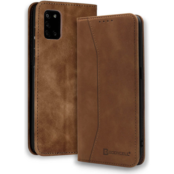 Bodycell Book Case Pu Leather Samsung A31 Brown - (04-00309)