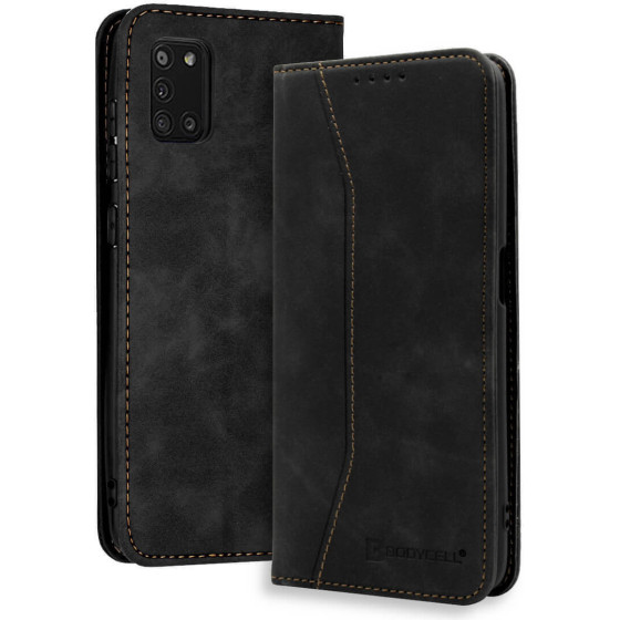 Bodycell Book Case Pu Leather Samsung A31 Black - (04-00307)