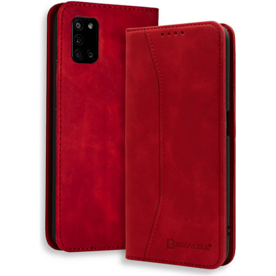 Bodycell Book Case Pu Leather Samsung A31 Red - (04-00308)