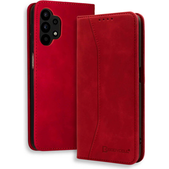 Bodycell Book Case Pu Leather Samsung A32 4G Red - (04-00630)