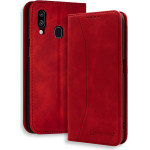 Bodycell Book Case Pu Leather Samsung A40 Red - (04-00313)