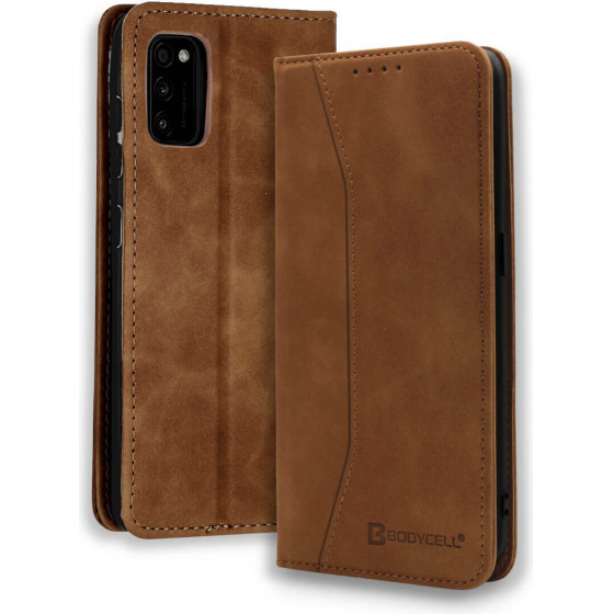 Bodycell Book Case Pu Leather Samsung A41 Brown - (04-00319)