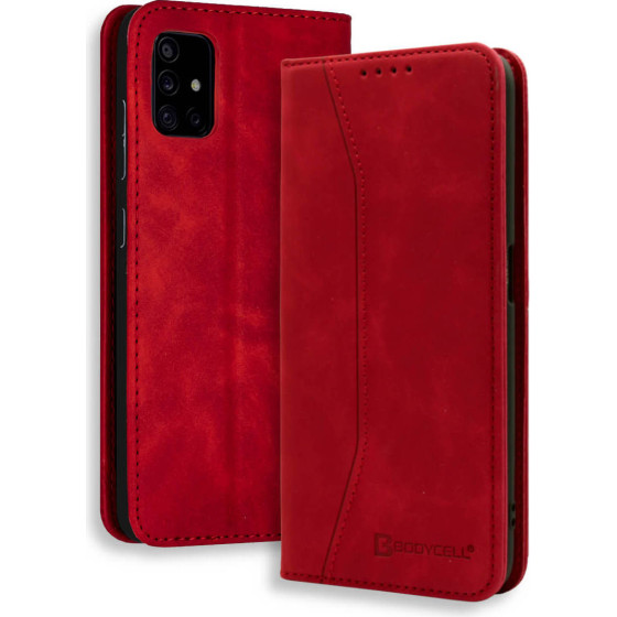 Bodycell Book Case Pu Leather Samsung A51 Red - (04-00328)