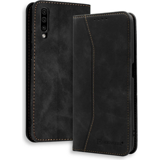 Bodycell Book Case Pu Leather Samsung A70 Black - (04-00332)