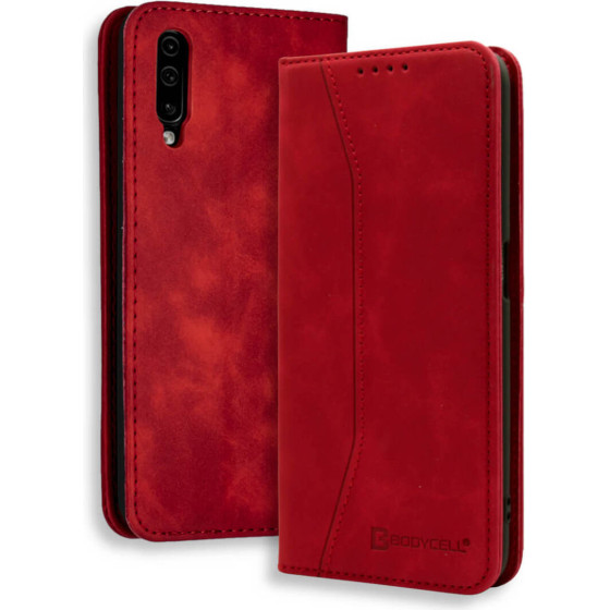 Bodycell Book Case Pu Leather Samsung A70 Red - (04-00333)