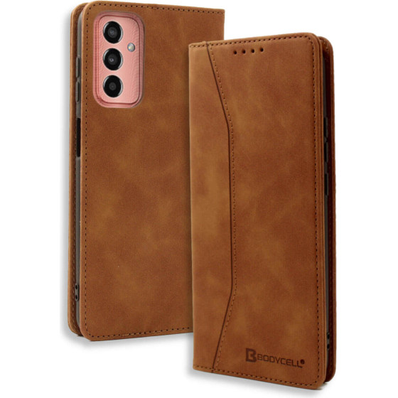 Bodycell Book Case Pu Leather Samsung M13 Brown - (04-01020)