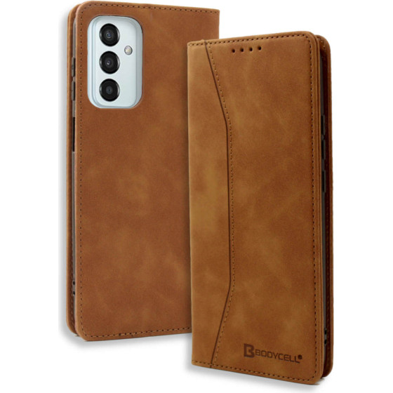 Bodycell Book Case Pu Leather Samsung M23 5G Brown - (04-01023)