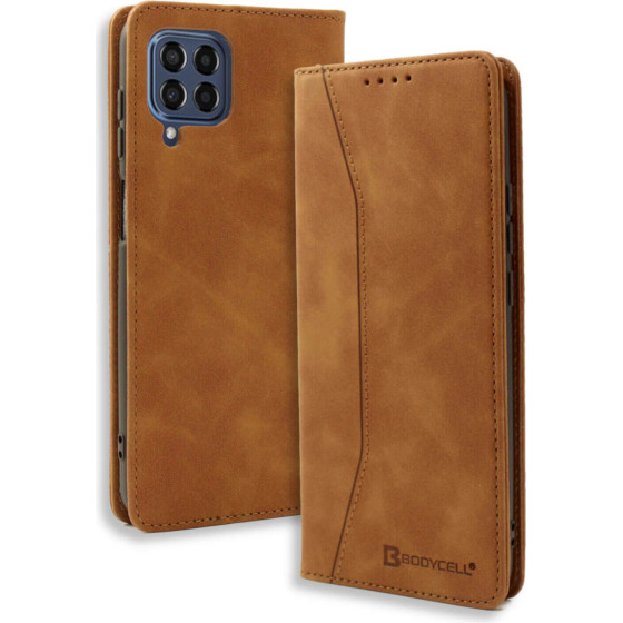 Bodycell Book Case Pu Leather Samsung M33 5G Brown - (04-01026)