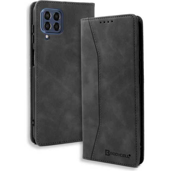 Bodycell Book Case Pu Leather Samsung M53 5G Black - (04-01028)