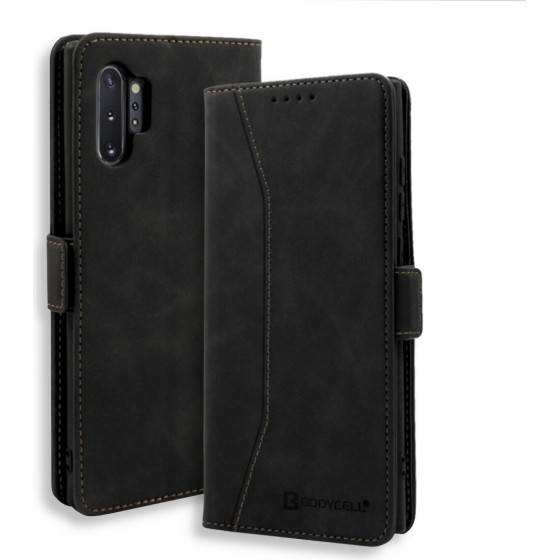 Bodycell Book Case Pu Leather Samsung Note 10 Plus Black - (04-00362)